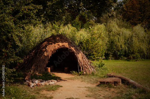 paleolithic or neolithic hut in Biskupin, Poland © ded