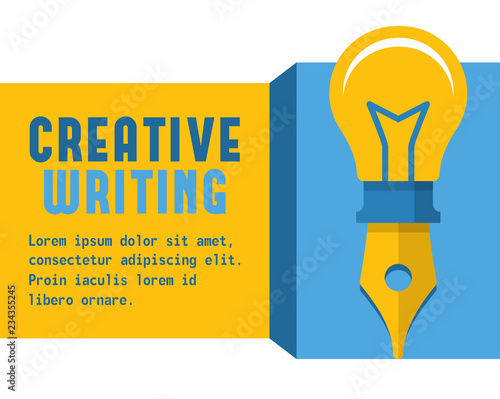 Vector concept of creative writing