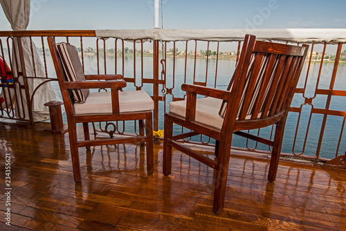 Seating on the sundeck of a river cruise boat © Paul Vinten