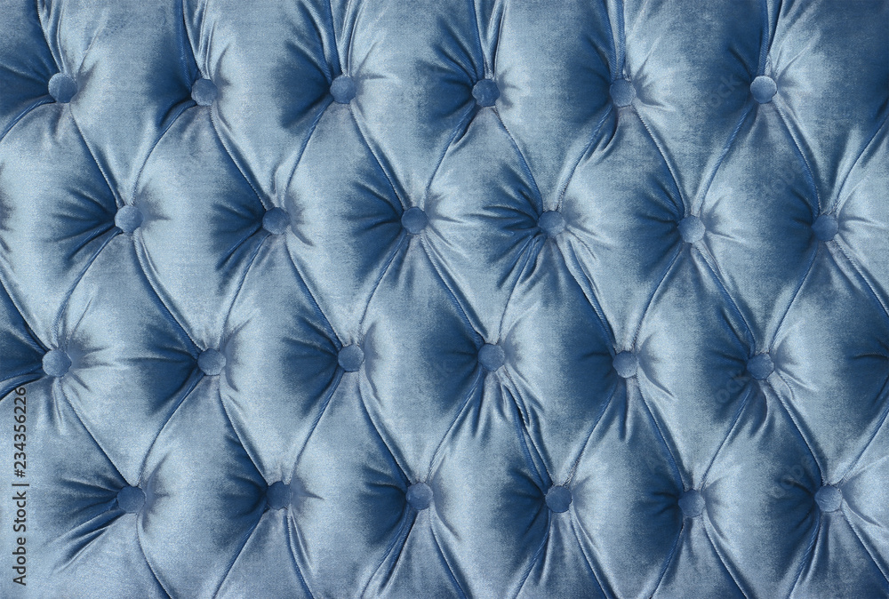 Blue capitone tufted fabric upholstery texture Blue capitone tufted fabric upholstery texture