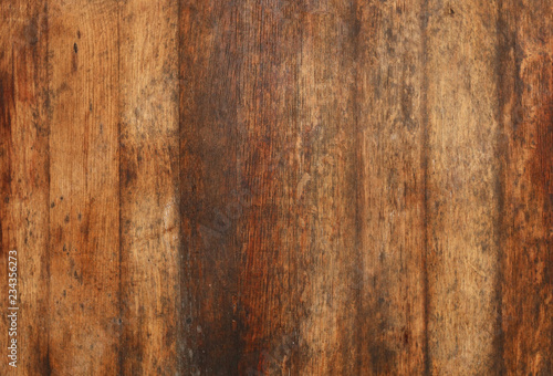 Old aged brown wooden planks background texture