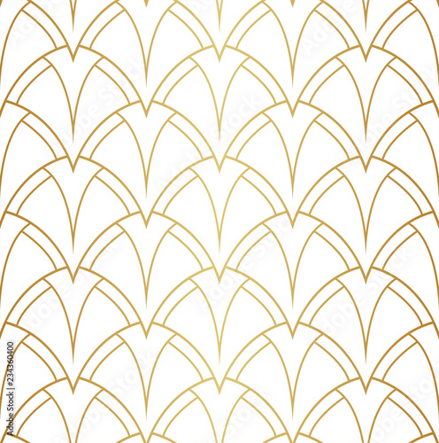 Seamless Art Deco Pattern. Vintage minimalistic background. Abstract Luxury Illustration.