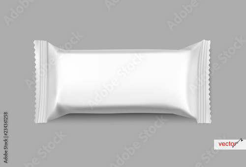 Realistic blank mockup of snack bar. Vector illustration, ready and simple to use for your design. Quickly allow you to present your idea or the finished product. EPS10.