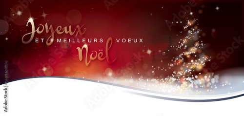 CARTE DE VOEUX ROUGE_BANNIÈRE VAGUE