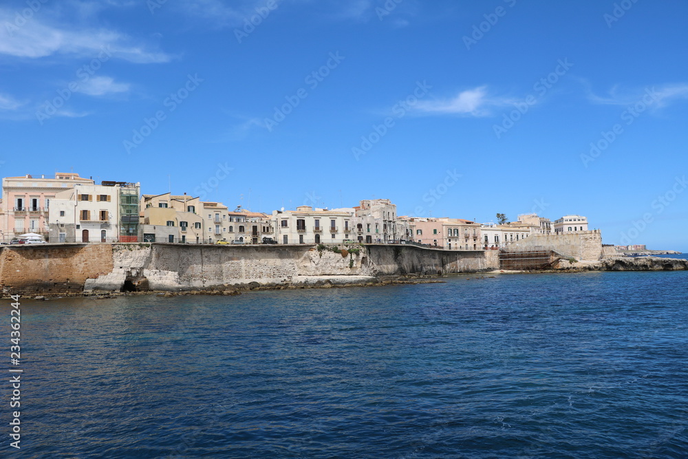 Syracuse Ortigia at the Mediterranean Sea, Sicily Italy