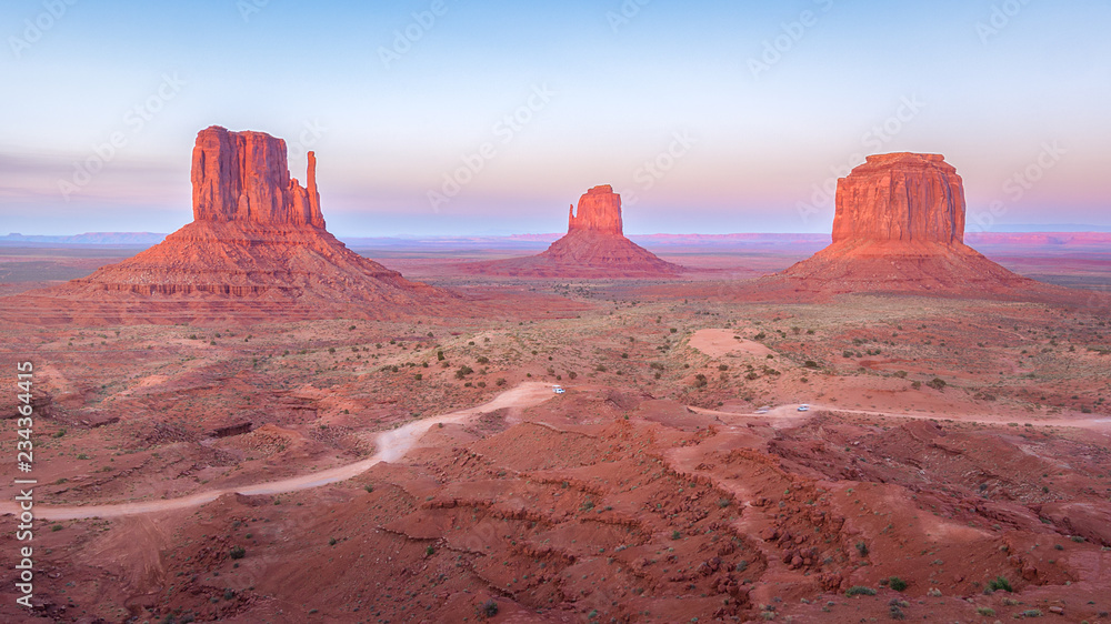 Amazing view of Monument Valley tribal park at sunset, Arizona, Usa Amazing view of Monument Valley tribal park at sunset, Arizona, Usa