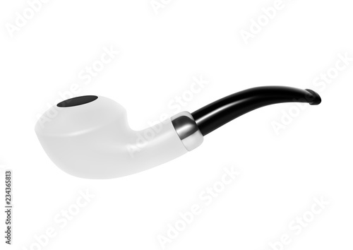 Smoking pipe. Vector illustration.Old-fashioned smoking pipe.