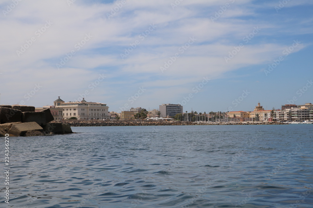 Boatstrip around the coast of Syracuse at the Mediterranean Sea, Sicily Italy Boatstrip around the coast of Syracuse at the Mediterranean Sea, Sicily Italy