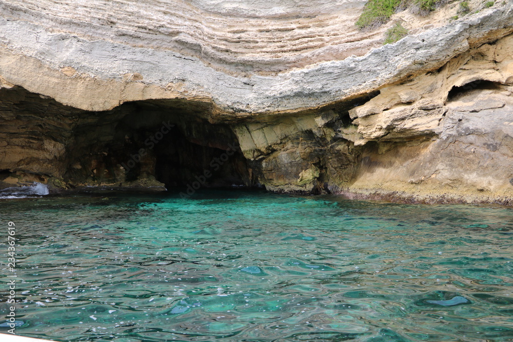 Caves of Syracuse at Mediterranean Sea, Sicily Italy 