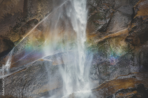 View of Mist Trail of Yosemite National park  Sierra Nevada  California  United States of America