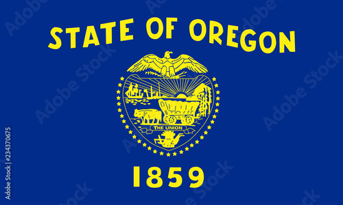 flat oregon state flag - usa photo