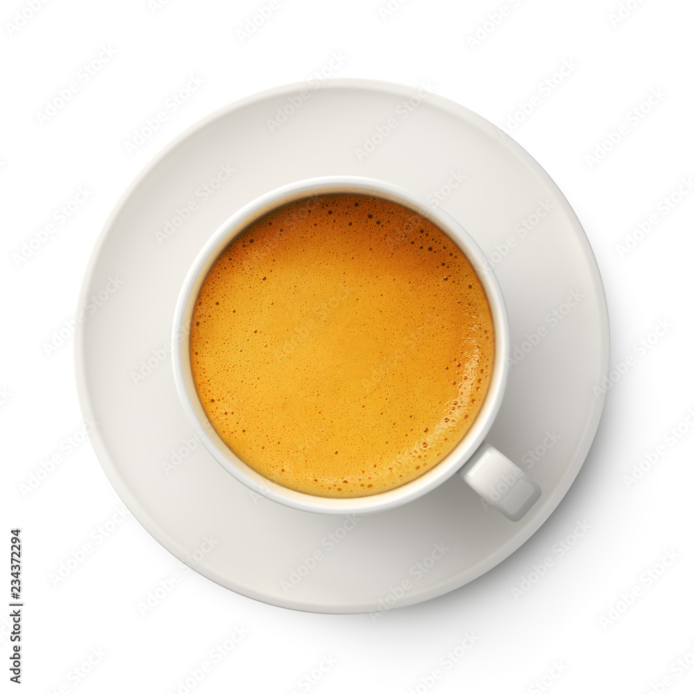 Coffee cup with cream foam Coffee cup with cream foam