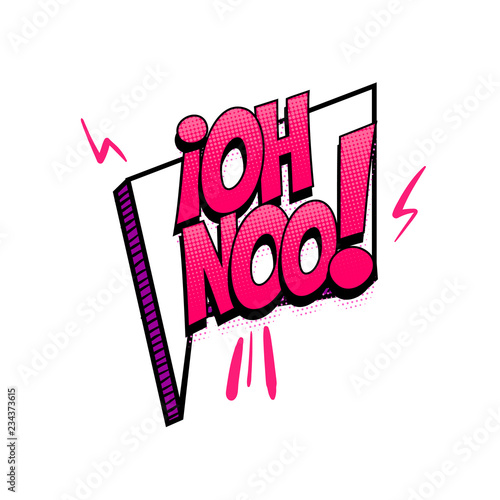 Spanish language comic text sound pop art