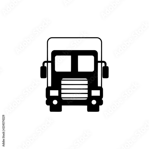 front view truck, travel icon. Element of transport front view icon for mobile concept and web apps. Glyph front view truck, travel icon can be used for web and mobile