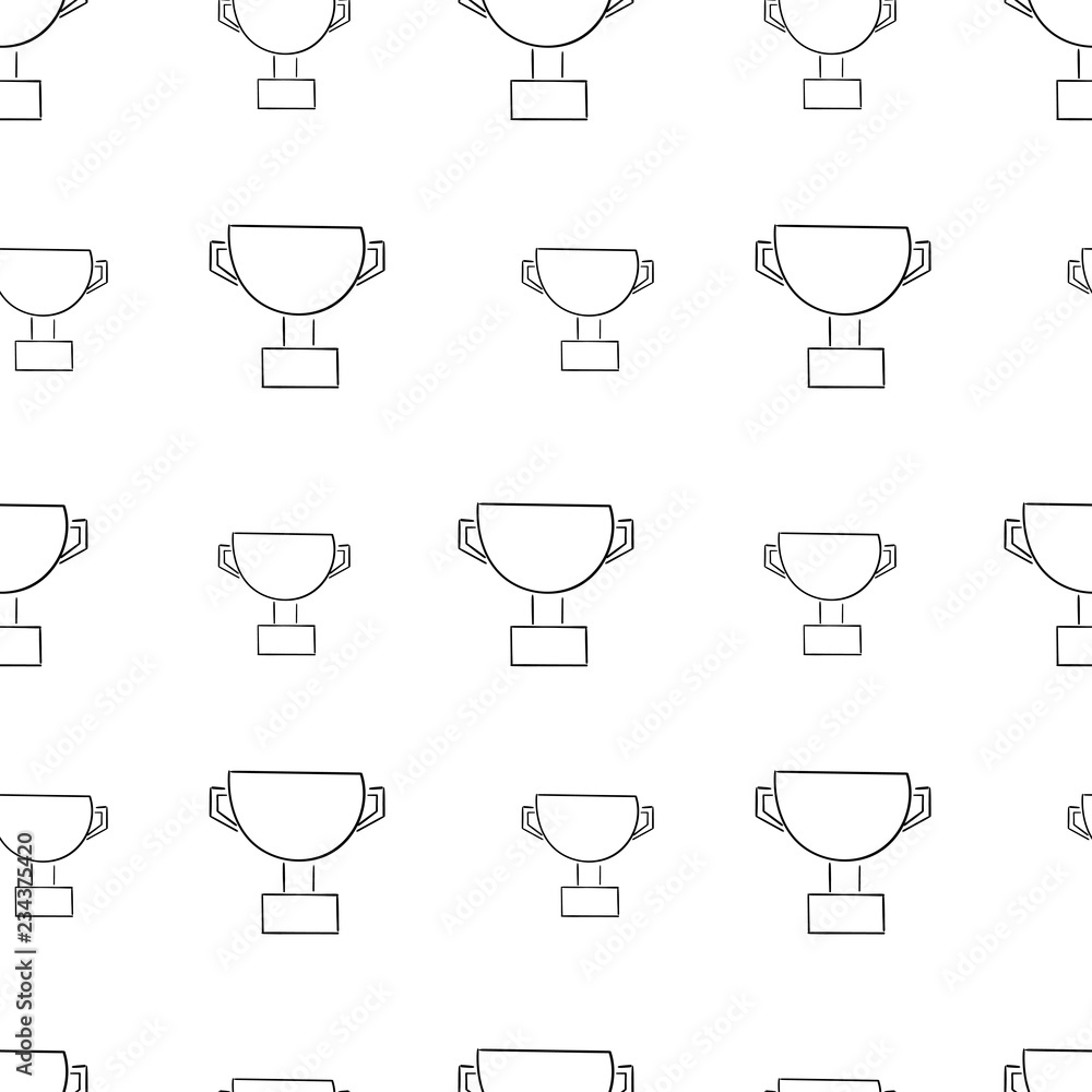 Seamless pattern with trophy and awards. Vector illustration Seamless pattern with trophy and awards. Vector illustration
