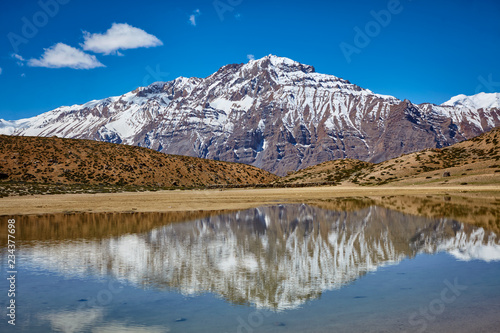 Dhankar Lake. Spiti Valley, Himachal Pradesh, India
