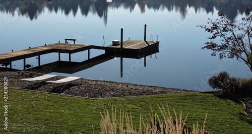 November Day at Lake Meridian, WA with Reflections 1