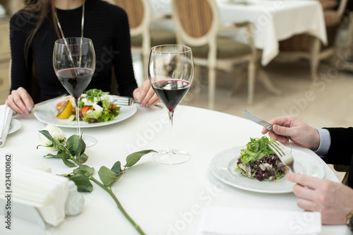 Romantic dinner in the restaurant