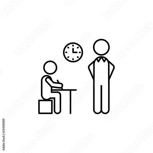  Home schooling, taking examination  icon. Element of home schooling icon. Thin line icon for website design and development, app development. Premium icon