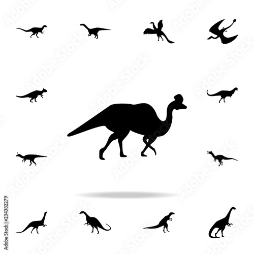 Corythosaurus icon. Detailed set of dinosaur icons. Premium graphic design. One of the collection icons for websites, web design, mobile app