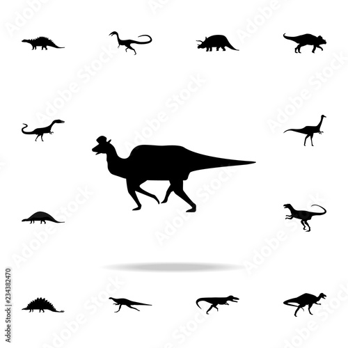 Lambeosaurus icon. Detailed set of dinosaur icons. Premium graphic design. One of the collection icons for websites, web design, mobile app