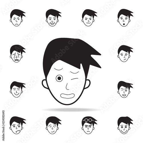 pain on the face icon. Detailed set of facial emotions icons. Premium graphic design. One of the collection icons for websites, web design, mobile app