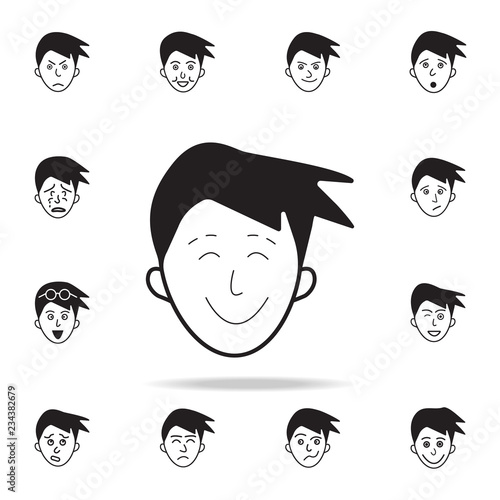 ecstasy on the face icon. Detailed set of facial emotions icons. Premium graphic design. One of the collection icons for websites, web design, mobile app