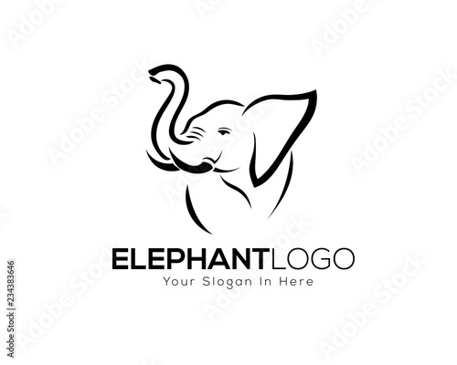 drawing elephant logo style design inspiration