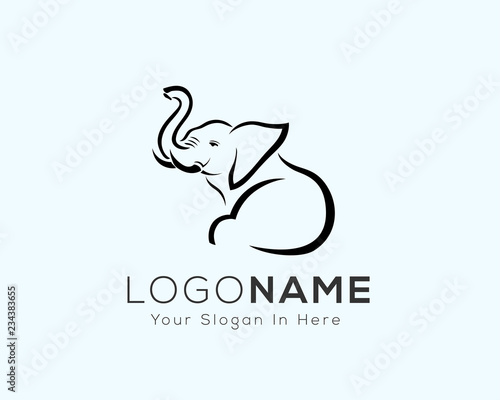 sit drawing elephant logo style design inspiration