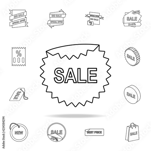 sellout sticker icon. Detailed set of clearance sale icons. Premium graphic design. One of the collection icons for websites, web design, mobile app