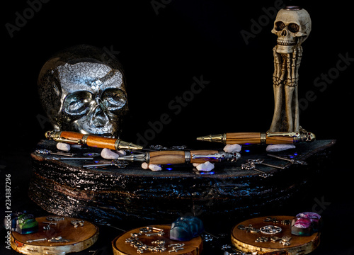 skull pen