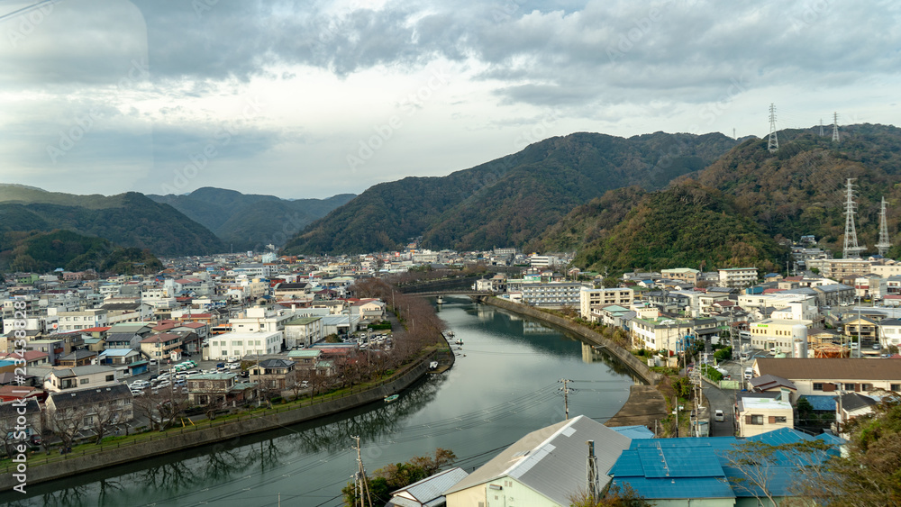 Panoramic Shimoda-city view at top of Nesugatayama, Shimoda, Shizuoka, Japan Panoramic Shimoda-city view at top of Nesugatayama, Shimoda, Shizuoka, Japan