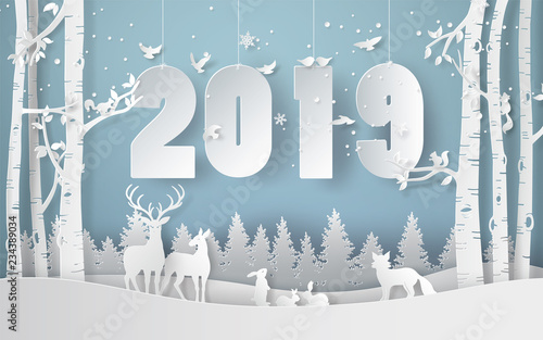 Happy new year and winter season
