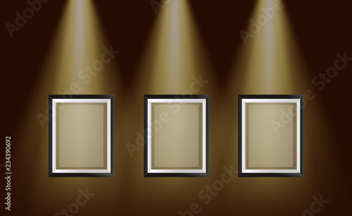 Empty frame with limelight