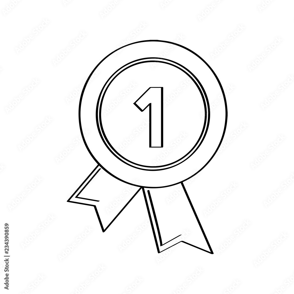 Isolated golden medal icon. Vector illustration design Isolated golden medal icon. Vector illustration design