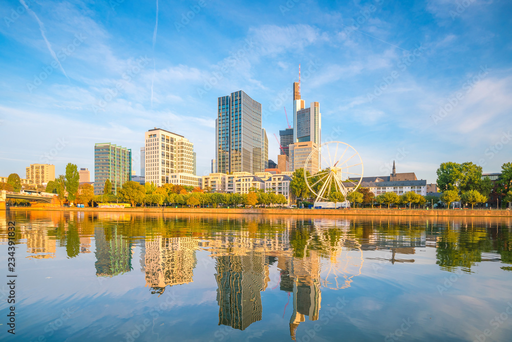 View of Frankfurt city skyline