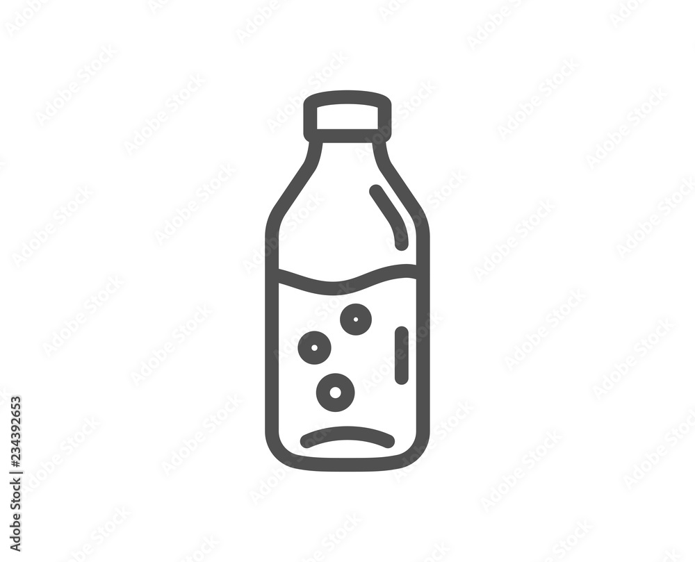 Water bottle line icon. Soda aqua drink sign. Liquid symbol. Quality design flat app element. Editable stroke Water bottle icon. Vector Water bottle line icon. Soda aqua drink sign. Liquid symbol. Quality design flat app element. Editable stroke Water bottle icon. Vector