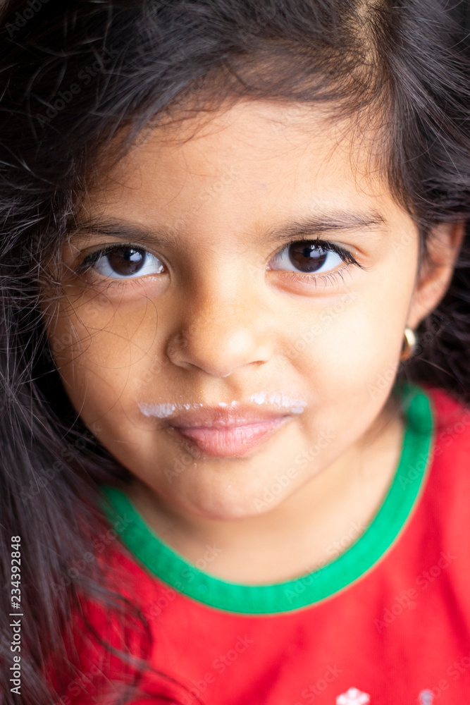 Beautiful face of girl in Christmas Beautiful face of girl in Christmas