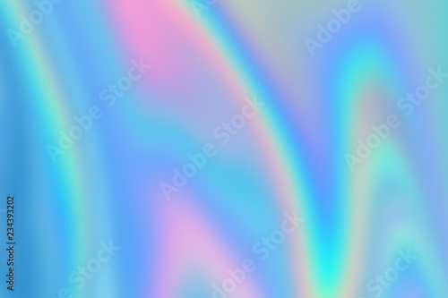 Colorful blurred abstract digital background. Holographic iridescent effect image. Rainbow texture. photo