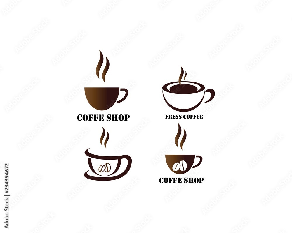 Obraz premium Coffee cup Logo Template vector icon