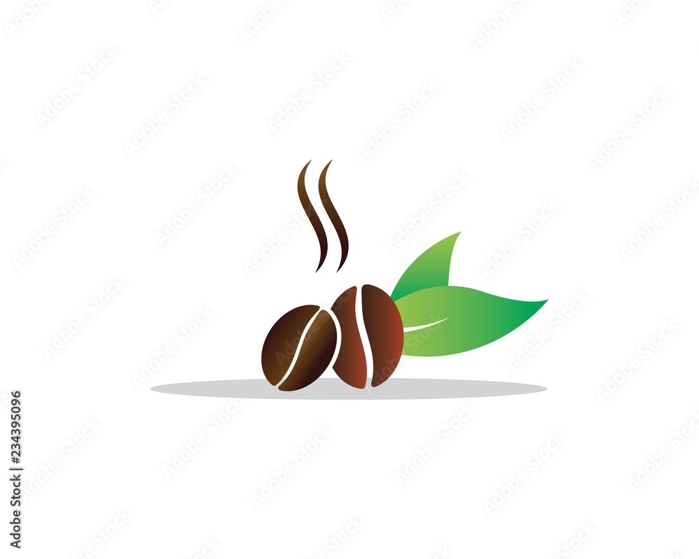 Fototapeta premium Coffee Beans Logo Template vector icon