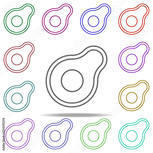 avocado line icon. Elements of Fruit in multi color style icons. Simple icon for websites, web design, mobile app, info graphics