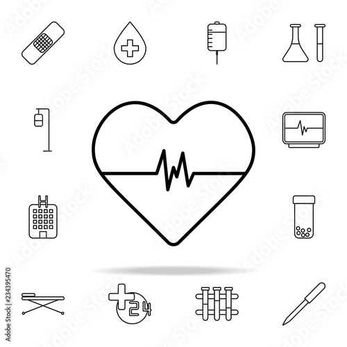 palpitation line icon. Hospital icons universal set for web and mobile