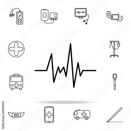 palpitation line icon. Hospital icons universal set for web and mobile