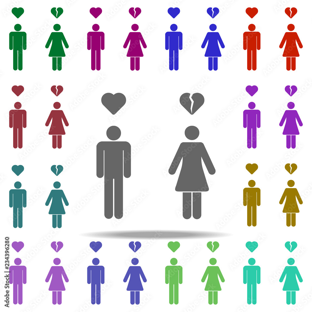 the guy broke the heart of the girl icon. Elements of People in love in multi color style icons. Simple icon for websites, web design, mobile app, info graphics the guy broke the heart of the girl icon. Elements of People in love in multi color style icons. Simple icon for websites, web design, mobile app, info graphics