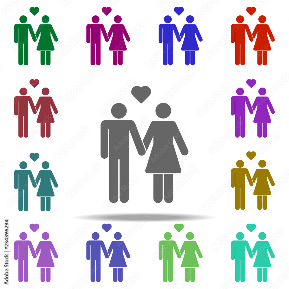 Couple holding hands and heart icon. Elements of People in love in multi color style icons. Simple icon for websites, web design, mobile app, info graphics Couple holding hands and heart icon. Elements of People in love in multi color style icons. Simple icon for websites, web design, mobile app, info graphics