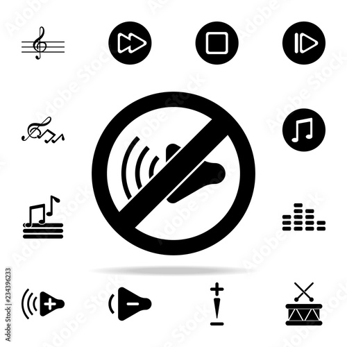 no sound icon. Music icons universal set for web and mobile