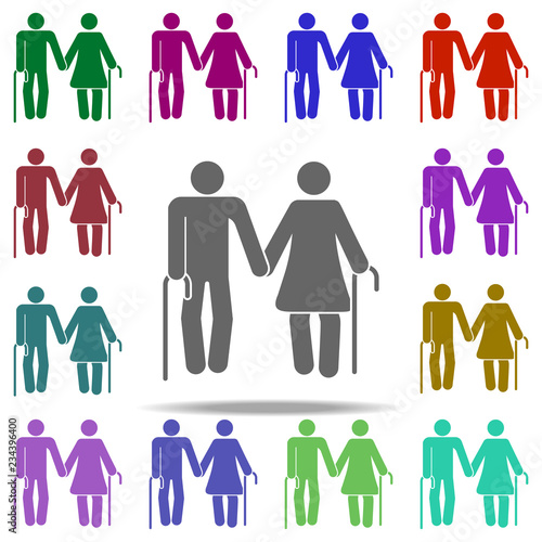elderly couple icon. Elements of People in love in multi color style icons. Simple icon for websites, web design, mobile app, info graphics