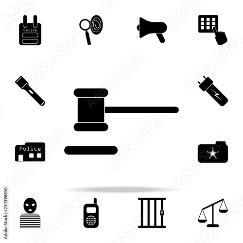 hammer forensic icon. Police icons universal set for web and mobile