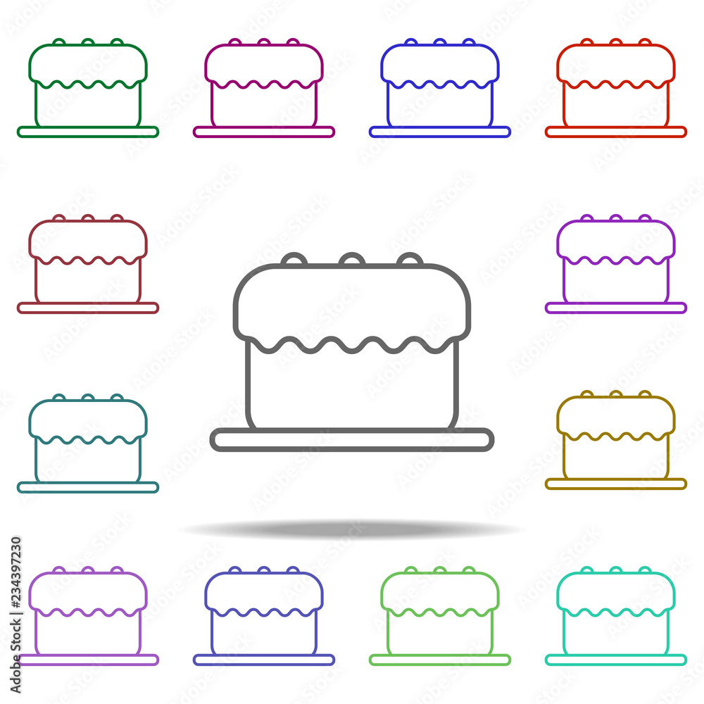 cake outline icon. Elements of restaurant in multi color style icons. Simple icon for websites, web design, mobile app, info graphics cake outline icon. Elements of restaurant in multi color style icons. Simple icon for websites, web design, mobile app, info graphics